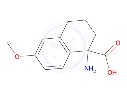 Chemical structure of 1-amino-6-methoxy-1,2,3,4-tetrahydronaphthalene-1-carboxylic acid