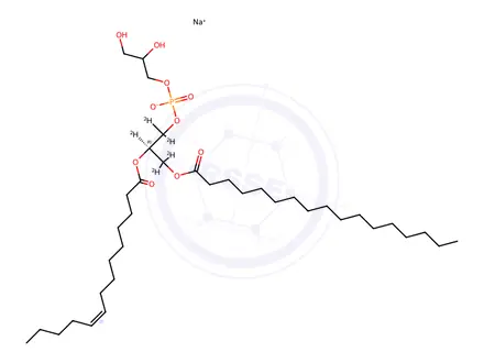 Chemical structure of 17:0-14:1 PG-d5