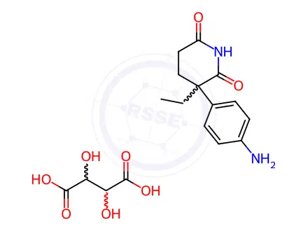 Chemical structure of R-(+)-Aminoglutethimide L-Tartrate Salt