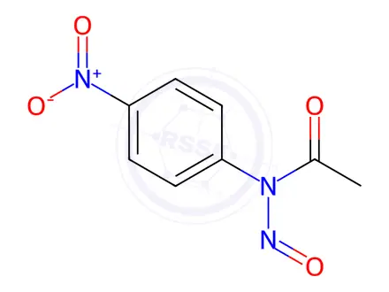 Chemical structure of Acetamide,N-(4-nitrophenyl)-N-nitroso-