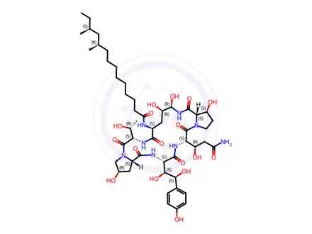 Chemical structure of Caspofungin Pneumocandin B0