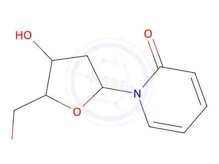 Chemical structure of 1-(2-Deoxy-β-D-ribofuranosyl)-2(1H)-pyridone