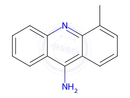 Chemical structure of 9-Amino-4-methylacridine