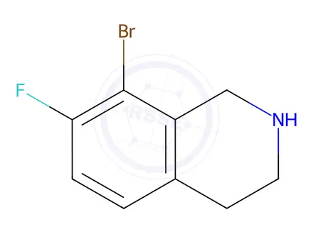 Chemical structure of Isoquinoline, 8-bromo-7-fluoro-1,2,3,4-tetrahydro-