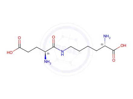 Chemical structure of H-Lys(retro-Glu-H)-OH