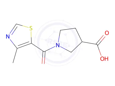 Chemical structure of 1-(4-methyl-1,3-thiazole-5-carbonyl)pyrrolidine-3-carboxylic acid