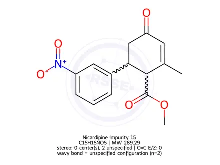 Chemical structure of Nicardipine Cyclohexenone Impurity
