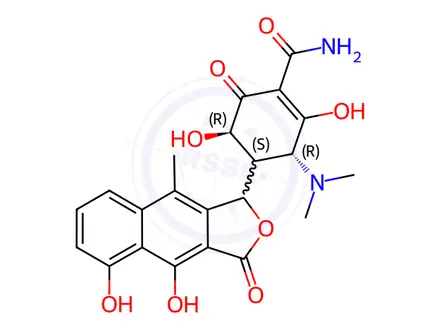 Chemical structure of β-Apo-oxytetracycline (>80%)
