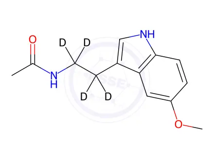 Chemical structure of Melatonine-[D4]