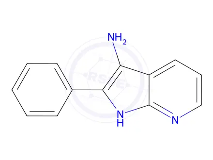 Chemical structure of 2-Phenyl-1H-pyrrolo[2,3-b]pyridin-3-amine