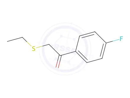 Chemical structure of 2-(Ethylthio)-1-(4-fluorophenyl)ethan-1-one