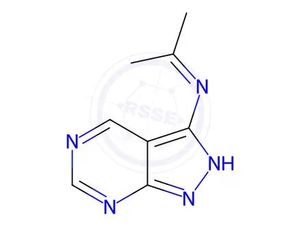 Chemical structure of N-(Propan-2-ylidene)-1H-pyrazolo[3,4-d]pyrimidin-3-amine