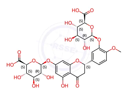 Chemical structure of Hesperetin 3`,7-Di-O-beta-D-Glucuronide