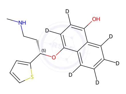 Chemical structure of 4-Hydroxy Duloxetine-d6