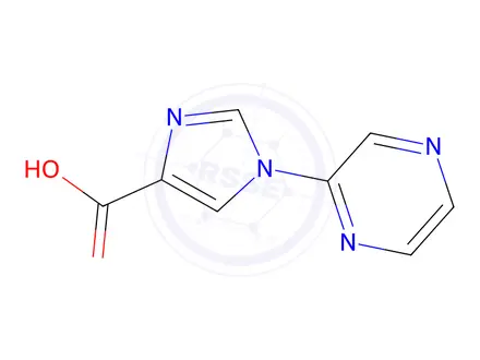 Chemical structure of 1-(Pyrazin-2-yl)-1H-imidazole-4-carboxylic acid