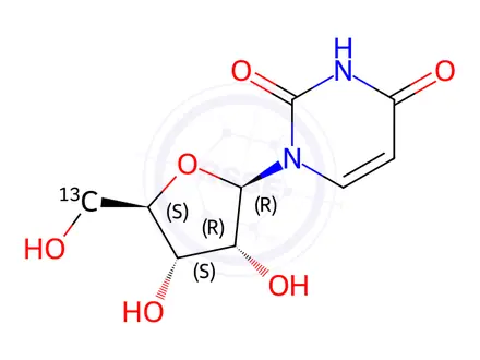 Chemical structure of [5'-13C]uridine
