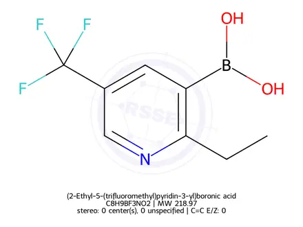 Chemical structure of (2-Ethyl-5-(trifluoromethyl)pyridin-3-yl)boronic acid