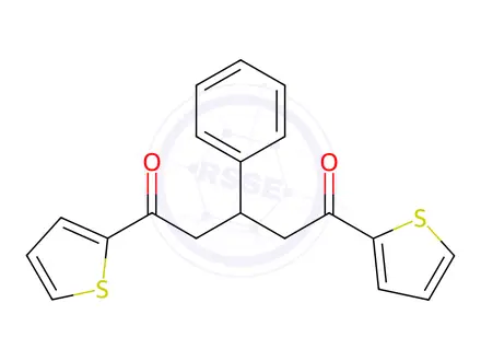 Chemical structure of 3-Phenyl-1,5-di(thiophen-2-yl)pentane-1,5-dione