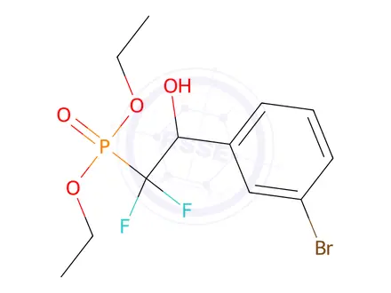 Chemical structure of Diethyl (2-(3-bromophenyl)-1,1-difluoro-2-hydroxyethyl)phosphonate