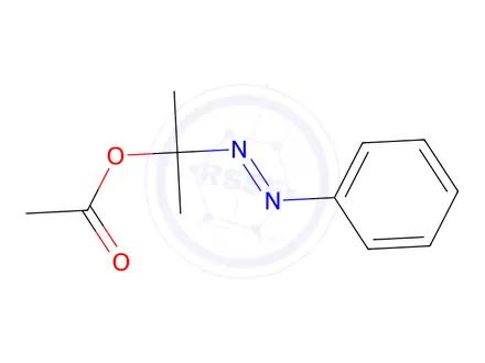 Chemical structure of 2-phenyldiazenylpropan-2-yl acetate