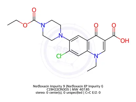 Chemical structure of Norfloxacin Impurity 9 (Norfloxacin EP Impurity I)