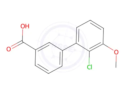 Chemical structure of 2'-Chloro-3'-methoxybiphenyl-3-carboxylic acid
