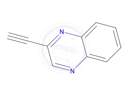 Chemical structure of 2-ethynylquinoxaline