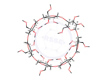Chemical structure of Heptakis(2,3,6-tri-O-methyl)-beta-cyclodextrin