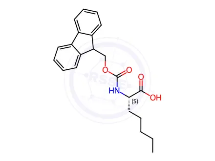 Chemical structure of Fmoc-L-2-aminoheptanoic Acid