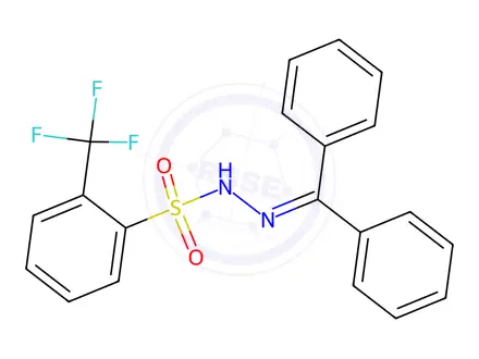 Chemical structure of N'-(Diphenylmethylene)-2-(trifluoromethyl)benzenesulfonohydrazide