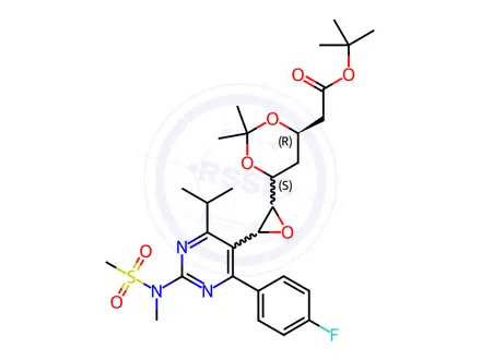 Chemical structure of (3S,5R)-Rosuvastatin Methyl Ester