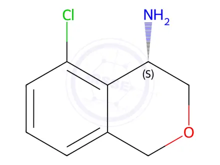 Chemical structure of (S)-5-chloroisochroman-4-amine