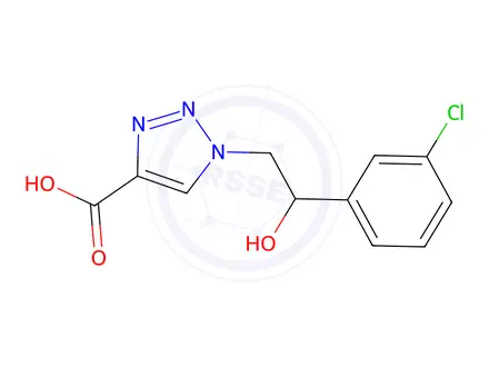 Chemical structure of 1-(2-(3-Chlorophenyl)-2-hydroxyethyl)-1H-1,2,3-triazole-4-carboxylic acid