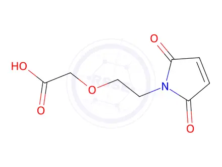 Chemical structure of 2-(2-(2,5-Dioxo-2,5-dihydro-1H-pyrrol-1-yl)ethoxy)acetic acid