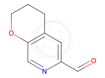 Chemical structure of 3,​4-​Dihydro-​2H-​pyrano[2,​3-​c]​pyridine-​6-​carbaldehyde