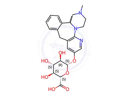 Chemical structure of 8-HYDROXY MIRTAZAPINE β-D-GLUCURONIDE