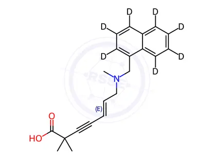 Chemical structure of Carboxy Terbinafine-d7