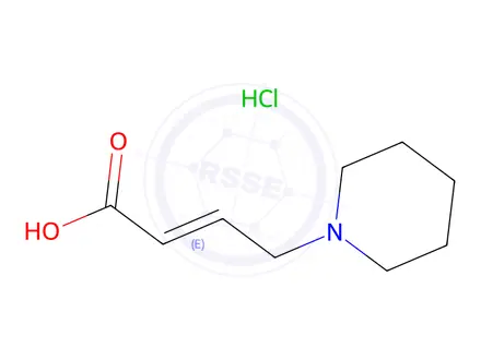 Chemical structure of (E)-4-(piperidin-1-yl)but-2-enoic acid hydrochloride