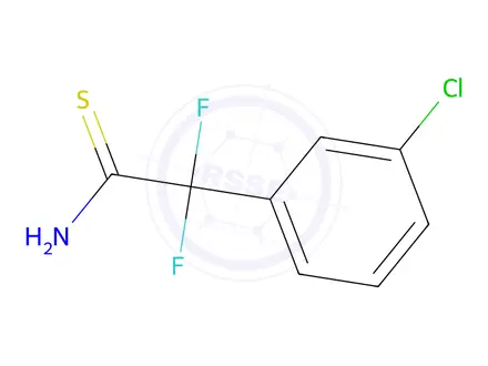 Chemical structure of 2-(3-Chlorophenyl)-2,2-difluoroethanethioamide