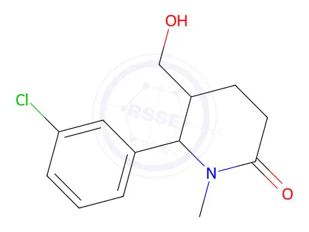 Chemical structure of 6-(3-Chlorophenyl)-5-(hydroxymethyl)-1-methylpiperidin-2-one