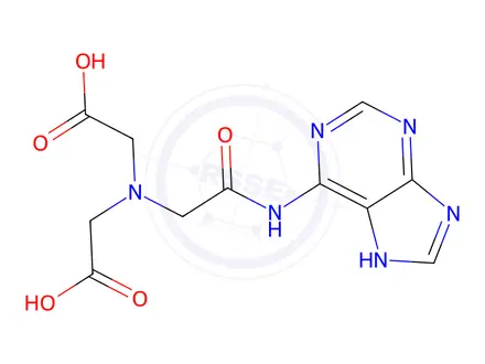Chemical structure of 2,2'-((2-((1H-Purin-6-yl)amino)-2-oxoethyl)azanediyl)diacetic acid