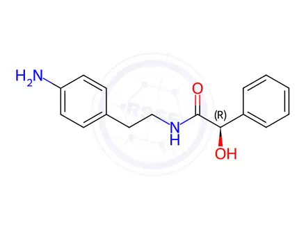 Chemical structure of (R)-N-(4-Aminophenethyl)-2-hydroxy-2-phenylethanamide