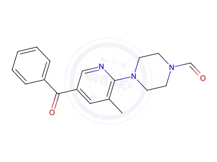 Chemical structure of 4-(5-Benzoyl-3-methylpyridin-2-yl)piperazine-1-carbaldehyde