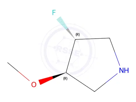 Chemical structure of (3R,4R)-3-fluoro-4-methoxypyrrolidine