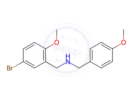 Chemical structure of N-(5-Bromo-2-methoxybenzyl)-1-(4-methoxyphenyl)methanamine