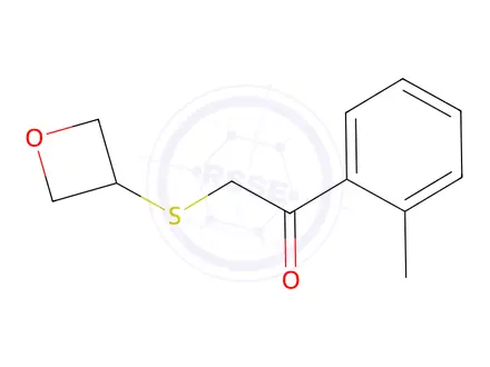 Chemical structure of 2-(Oxetan-3-ylthio)-1-(o-tolyl)ethan-1-one