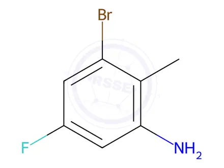 Chemical structure of 3-Bromo-5-fluoro-2-methylaniline