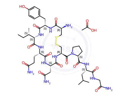 Chemical structure of Oxytocin Acetate