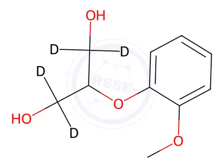 Chemical structure of 2-(2-Methoxyphenoxy)-1,3-propanediol-d4
