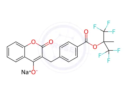 Chemical structure of Tecarfarin sodium
